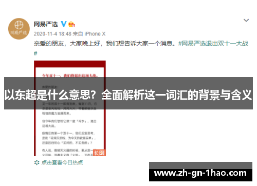 以东超是什么意思？全面解析这一词汇的背景与含义